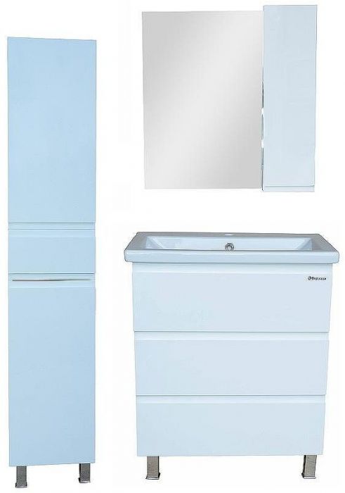 Зеркало со шкафом Bellezza Асти 70 R 4616311021014 Белое