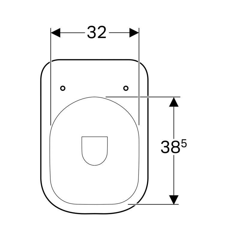 Унитаз напольный Geberit Renova Comfort Square, 6л, г/в  [218500000]