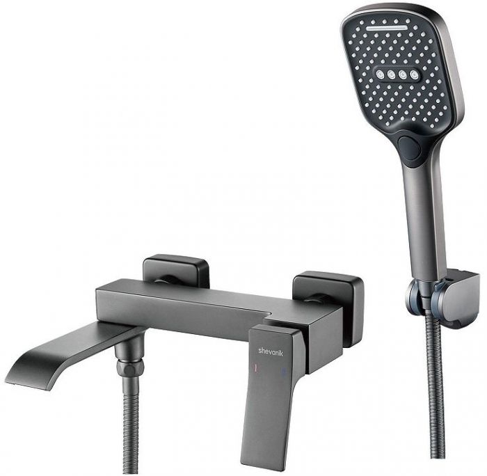Смеситель для ванны Shevanik S4002T цвет Оружейная сталь