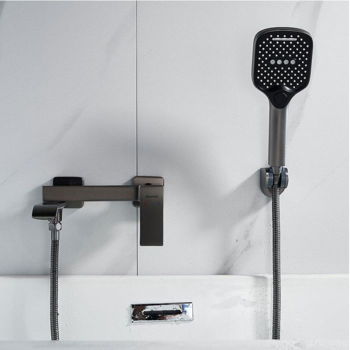 Смеситель для ванны Shevanik S4002T цвет Оружейная сталь