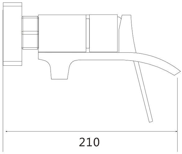 Смеситель для ванны Shevanik S4002T цвет Оружейная сталь