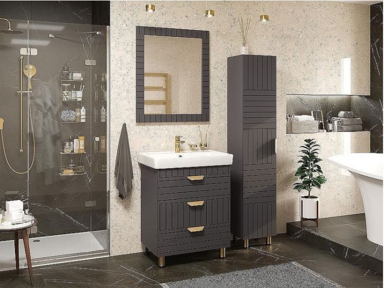 Зеркало Brevita Gloster 70 GLOS-02070-48-2 Графит матовый