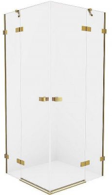 Душевой уголок New Trendy Avexa Gold 110х110 EXK-1887 профиль Брашированное золото стекло прозрачное