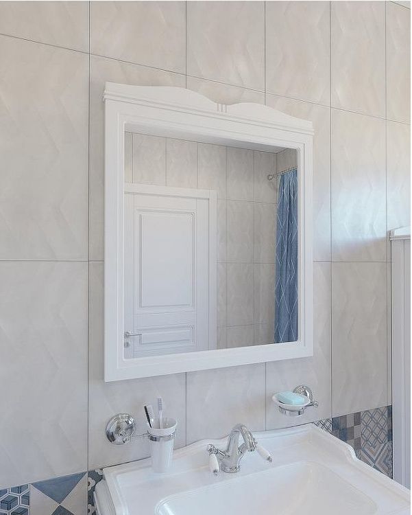 Зеркало Caprigo Borgo 80 33431-В231 Белое матовое Зеркало Caprigo Borgo 80 33431-В231 Белое матовое