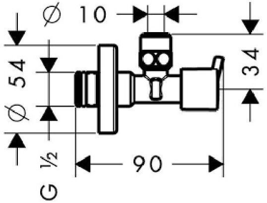 Hansgrohe Angle Valve S Угловой переходник цвет: хром
