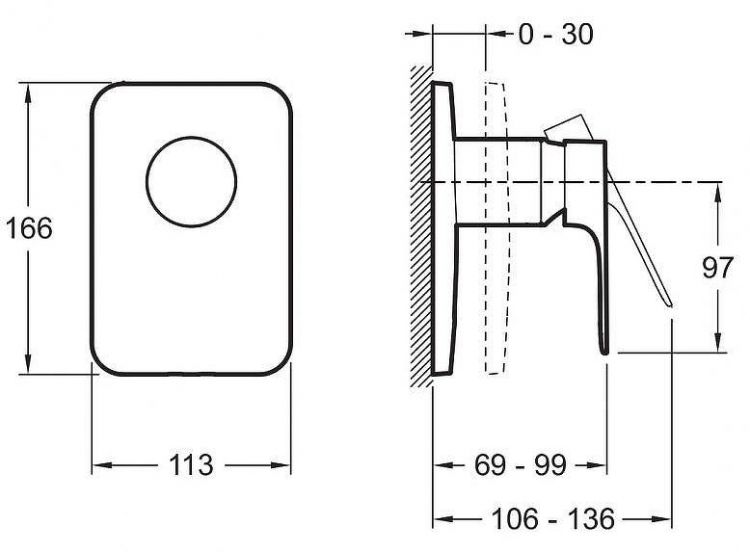 Смеситель для душа Jacob Delafon Aleo+ E98706-CP Хром
