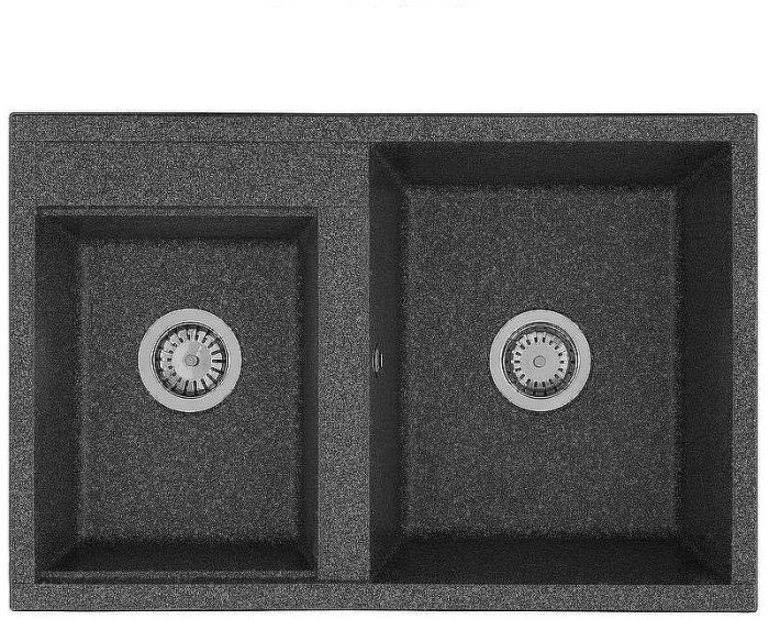 Кухонная мойка Aquaton Делия 78 DBL 2 1A723132DE210 Графит