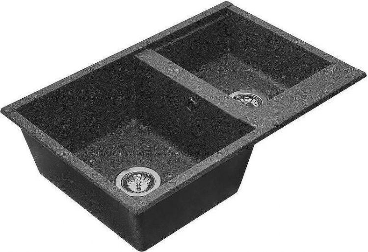 Кухонная мойка Aquaton Делия 78 DBL 2 1A723132DE210 Графит