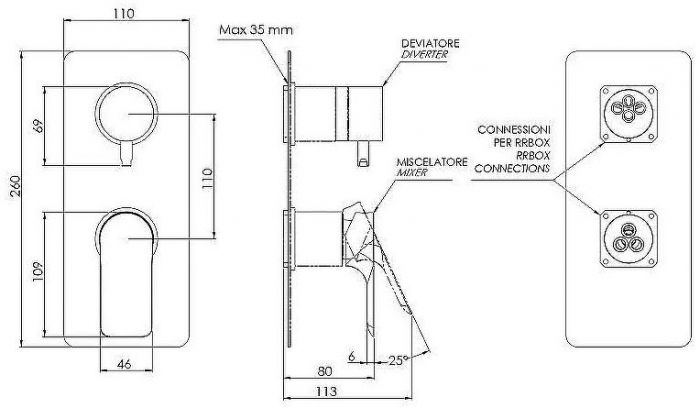 Смеситель для душа Remer Infinity I93KBNP Никель брашированный