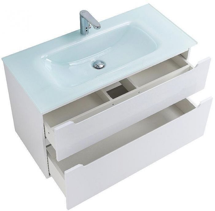 Тумба под раковину BelBagno Etna-H60 80 ETNA-H60-800-2C-SO-BL-P подвесная Bianco Lucido