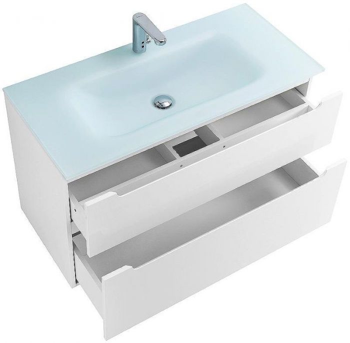 Тумба под раковину BelBagno Etna-H60 80 ETNA-H60-800-2C-SO-BL-P подвесная Bianco Lucido