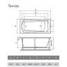 Акриловая ванна Relisan Tamiza 150х70 Гл000013921 без гидромассажа