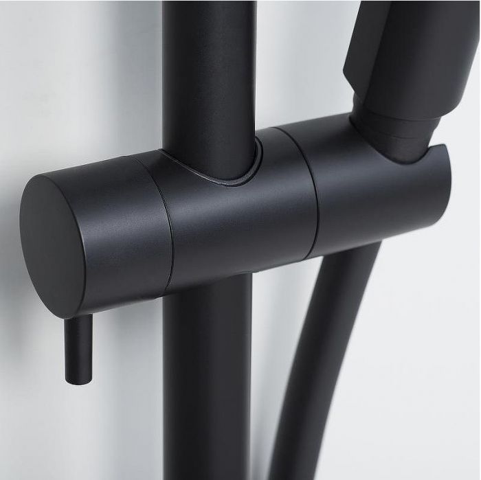 Душевая система WasserKRAFT A28801 с термостатом Черная матовая