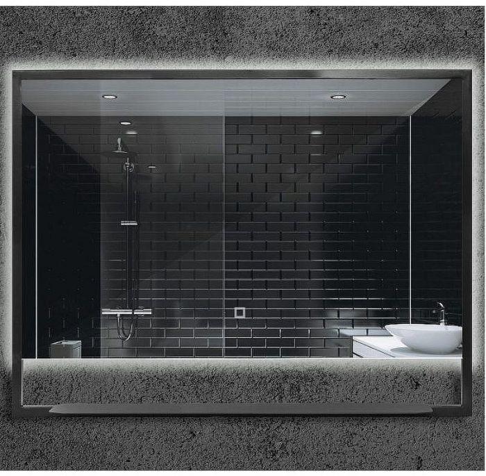 Зеркало Boheme Armadi Art Vallessi 80 551/2 с подсветкой Антрацит с сенсорным выключателем