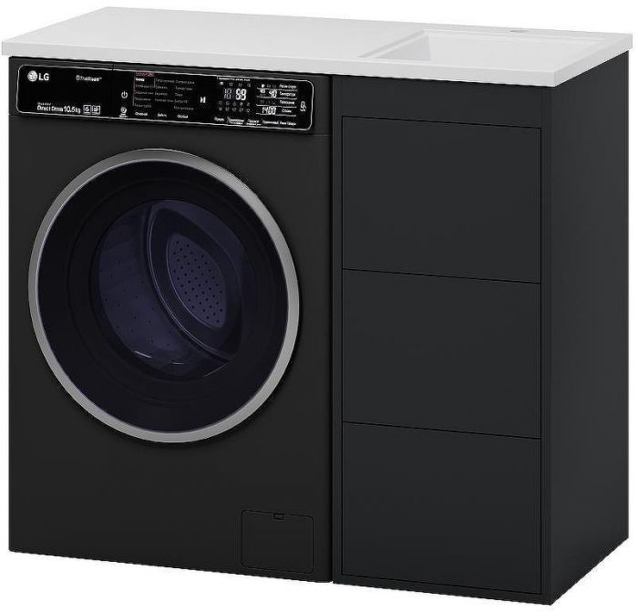 Тумба под раковину Brevita Grafit 100 GRA-01040-013Я Графит матовый