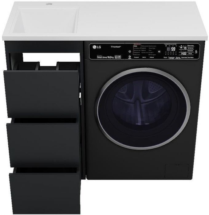 Тумба под раковину Brevita Grafit 100 GRA-01040-013Я Графит матовый