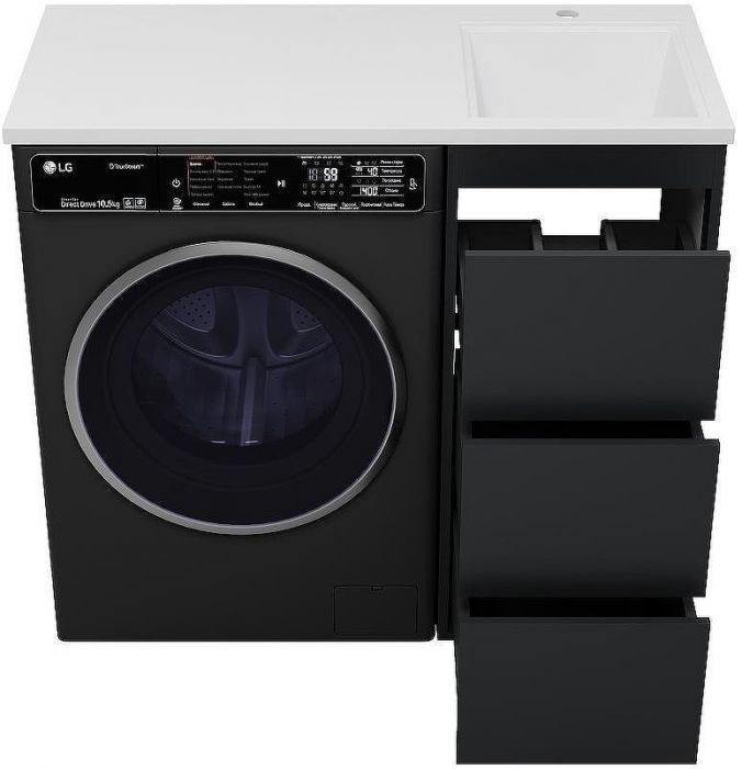 Тумба под раковину Brevita Grafit 100 GRA-01040-013Я Графит матовый