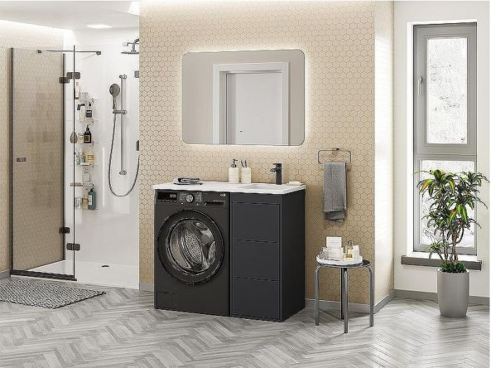 Тумба под раковину Brevita Grafit 100 GRA-01040-013Я Графит матовый