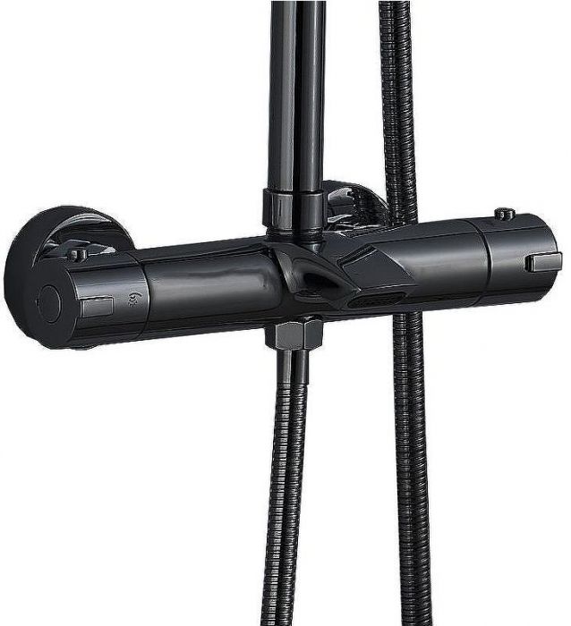 Душевая система Boch Mann Oglio B TS BM9649 с термостатом Черная