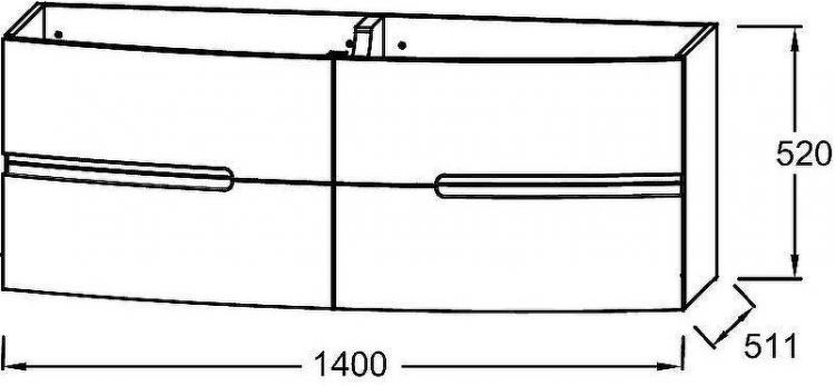 Тумба под раковину Jacob Delafon Nona 140 EB1891RU-G98 подвесная Темно-синяя