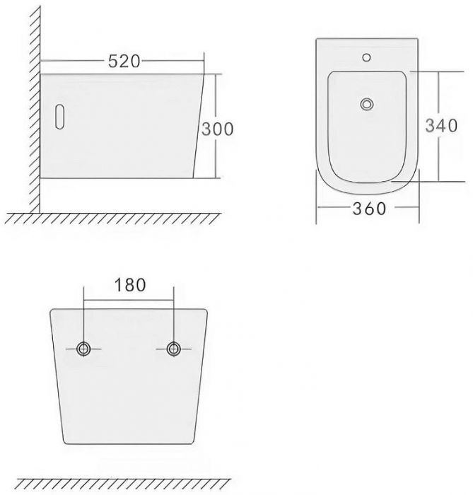 Биде Agger AT04310 подвесное Белое
