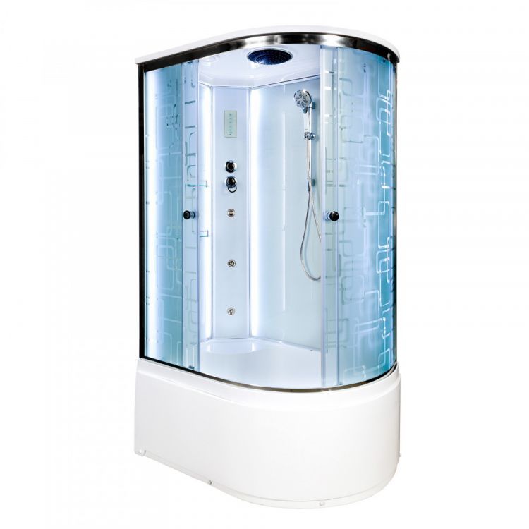 Душевая кабина Deto ЕМ 4512L LED с гидромассажем 120x80x220