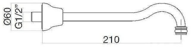 Излив для смесителя Webert Armony AC0537065 Бронза