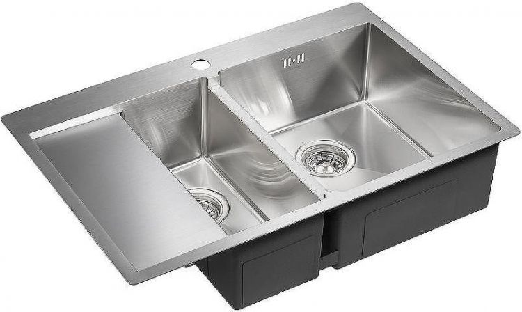 Кухонная мойка Paulmark Kroner 78/2SF PM227851-BSR Брашированная сталь