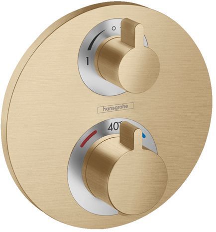Hansgrohe Ecostat S Термостат с запорным/переключающим вентилем Ecostat S, СМ, шлиф. Бронза