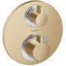 Hansgrohe Ecostat S Термостат с запорным/переключающим вентилем Ecostat S, СМ, шлиф. Бронза