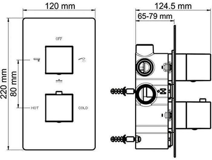 Душевая система WasserKRAFT Alme A171568 Thermo с термостатом Хром