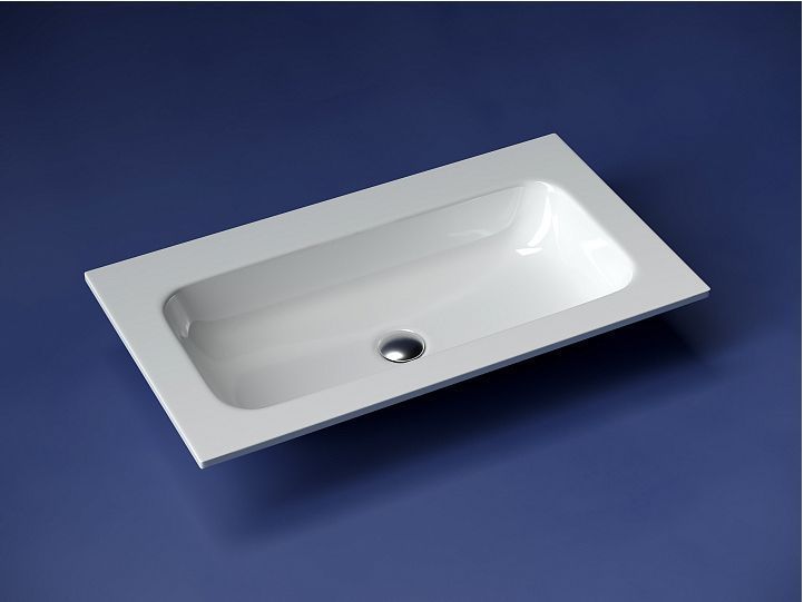 Раковина накладная CERAMICANOVA Grace прямоугольная без отверстия под смеситель, цвет белый, CN7012wx