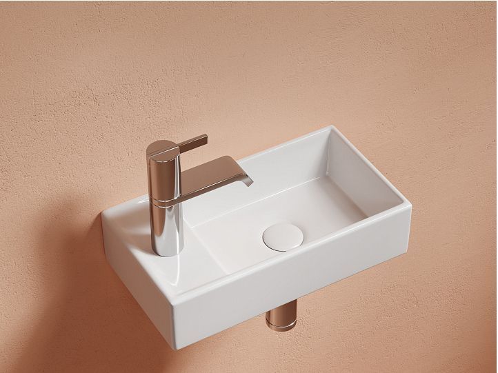 Умывальник CERAMICANOVA Element подвесной прямоугольный (чаша справа, отверстие под смеситель слева) CN6051R