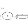 Умывальник CERAMICANOVA Element чаша накладная овальная (цвет Чёрный Матовый) CN6056MB