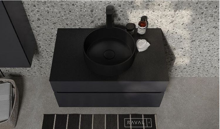 Тумба под раковину Raval Decent 80 Dec.01.80/A/RL подвесная Антрацит