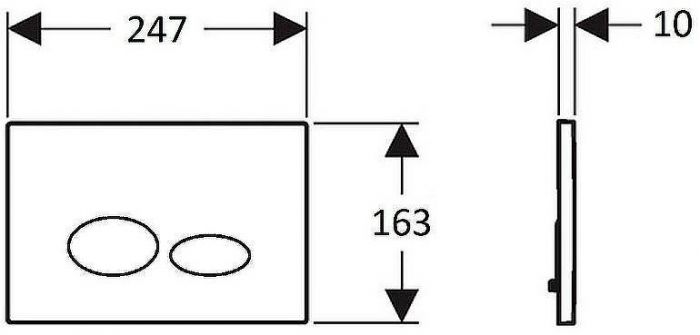 Клавиша смыва Creavit Terra GP9002.07 Холодный серый матовый
