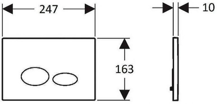 Клавиша смыва Creavit Terra GP9002.07 Холодный серый матовый Клавиша смыва Creavit Terra GP9002.07 Холодный серый матовый