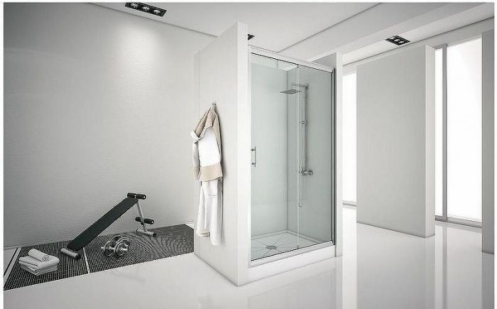 Душевая дверь Aquanet Alfa NAA6121 130 273610 профиль Хром стекло прозрачное