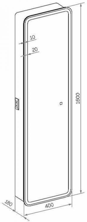Зеркальный шкаф Континент Lorenzo LED 40 МВК009 с подсветкой Белый