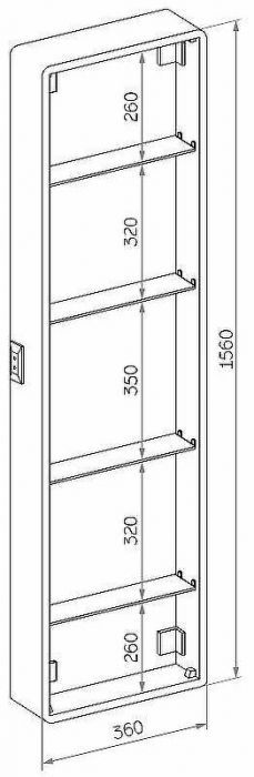 Зеркальный шкаф Континент Lorenzo LED 40 МВК009 с подсветкой Белый