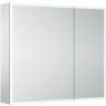 Зеркальный шкаф SANCOS для ванной комнаты из алюминия SANCOS Evoke 800x700х136 мм с LED подсветкой арт. SC8080