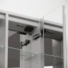 Зеркальный шкаф SANCOS для ванной комнаты из алюминия SANCOS Evoke 800x700х136 мм с LED подсветкой арт. SC8080