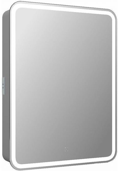 Зеркальный шкаф Reflexion Circle 550х800 R RF2106SR с подсветкой Белый матовый