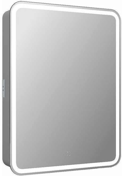 Зеркальный шкаф Reflexion Circle 550х800 R RF2106SR с подсветкой Белый матовый