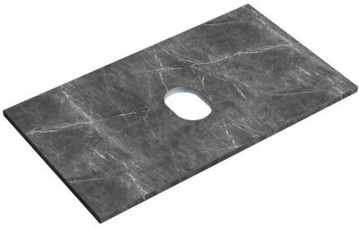 Столешница для ванной комнаты SANCOS 800х460 без отверстия под смеситель, цвет black sky, артикул TT80A1, TT80A1