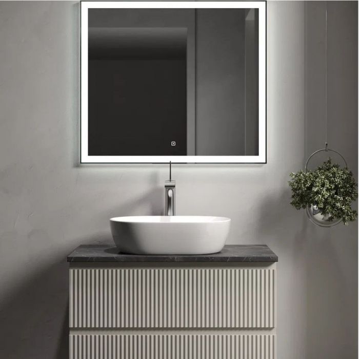 Столешница для ванной комнаты SANCOS 800х460 без отверстия под смеситель, цвет black sky, артикул TT80A1, TT80A1