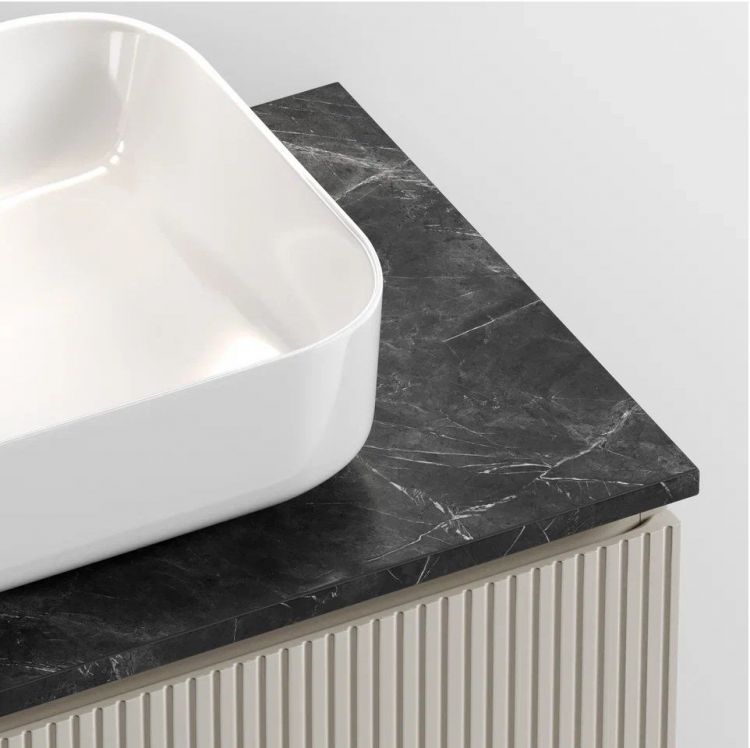 Столешница для ванной комнаты SANCOS 800х460 без отверстия под смеситель, цвет black sky, артикул TT80A1, TT80A1