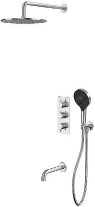 Душевая система Whitecross Y brushed nickel YSET11TOPNIB с термостатом Брашированный никель