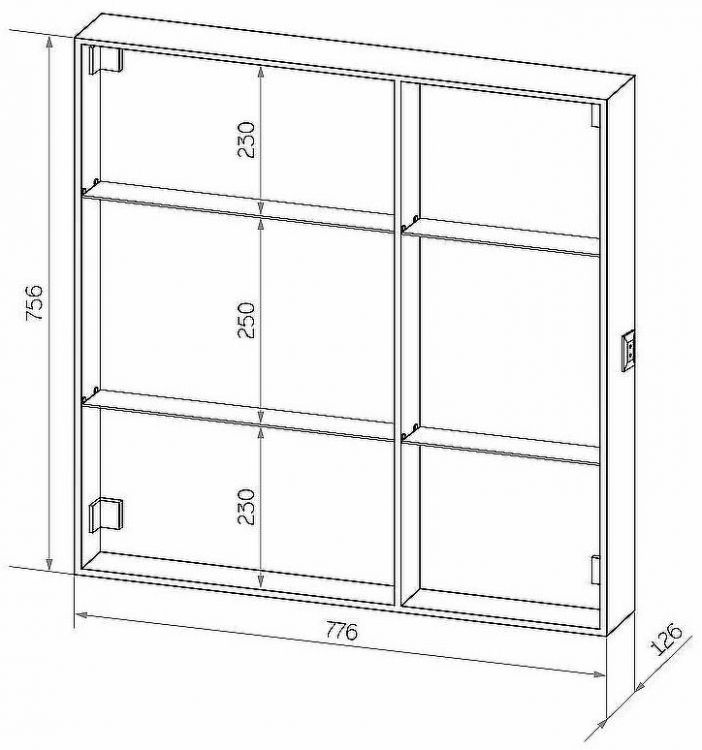 Зеркальный шкаф Континент Aperio LED 80 L МВК006 с подсветкой Белый