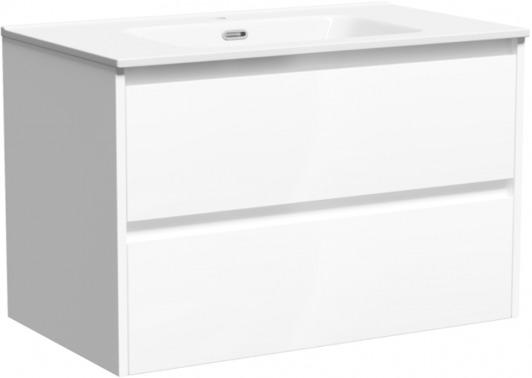 Тумба подвесная SANCOS под раковину Libra, белый глянец 790х450х500 мм, LB80W